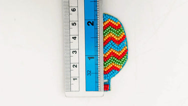 Hot Air Balloon Beaded Applique, Hand Embroidered In Multicoloured Beads, Beaded Motif